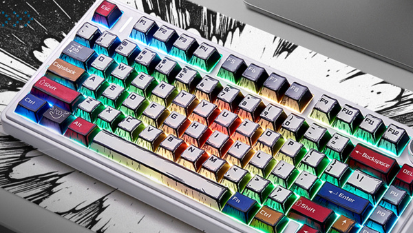 Клавиатуры AULA F75 Comic Keycap Light Green Switches